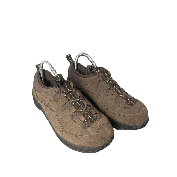 L.L. Bean Shoes - L.L. Bean Womens Brown Suede Slip-On Sneakers Size 7W